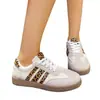 Zapatillas Casuales Talla Grande para Mujer para Exportación Verano 2025 Nuevas Planas de Moda Versátiles Estampado de Leopardo Zapatos de Entrenamiento Venta al por Mayor