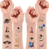Novos Adesivos de Tatuagem Espacial Desenho Animado Infantil Universo Interestelar Astronauta Temporários à Prova d'Água Adesivos à Prova d'Água Atacado Transfronteiriço