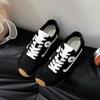 Zapatos 2025 Modelo Nuevo Agande Zapatos de Entrenamiento para Mujer, Asimétricos, Originales, Punta Amplia, con Cordones Casuales, Estilo Universitario Zapatos de Vestir