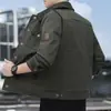 Chaqueta Transfronteriza con Forro Polar, Lana de Cordero Engrosada, Chaqueta Lavada para Hombre, Abrigo Grueso Cálido Holgado, Cuello Solapa Casual