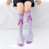 Calcetines de comercio exterior de longitud media para niñas de 3 a 12 años calcetines rectos dibujos animados de unicornio medias hasta la rodilla medias para niños fabricantes