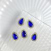 Nueva Aleación China Joyería para Uñas Arte de Uñas Diamante Azul Flash Amor Gotas de Agua Xi Fei Zhen Huan Mismo Palacio Armadura con Diamante