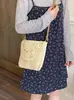Bolso de Paja Tejida Nuevo Verano 2026 Transfronterizo, Bolso de Hombro, Bolso de Playa de Moda y Versátil, Bolso Tote Cruzado Estilo Universitario