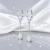 Bestseller de Xiaohongshu Pendiente de Gota de Agua con Borla Dorada Hebilla Pendiente Largo Geométrico Versátil Exquisito para Mujer Joyería de Oreja Moderno