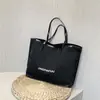 Bolso Tote Grande Nuevo Estilo Otoño para Viajar, Bolso de Hombro de Lona de Moda de Gran Capacidad, Bolso de Compras Versátil