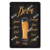 Letrero de Aluminio Estañado con Diseño de Cerveza Estilo Americano, Arte de Pared Creativo para Sala de Estar y Bar, Letrero Decorativo para el Hogar con Pintura Metálica