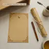 Conjunto de papel de carta com padrão de árvore, cartas de amor estilo vintage, papel especial kraft estilo chinês, convites, cartões postais, envelopes selados com cera