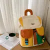 Mochila Estilo Floresta Ins Nova de Aparência Sofisticada Cor Contrastante Splicing Fresca e Doce para Homens e Mulheres Leve Mochila de Montanhismo Viagem