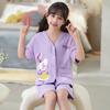 Pijama Kimono de Estilo Japonés para Niñas Estilo Princesa Conjunto de Verano para Niñas Niños Oso Ropa de Dormir Manga Corta Ropa Exterior para Bebé