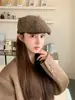 Nueva gorra plana retro de moda estilo Hong Kong primavera verano personalidad moda versátil artista literario gorra de repartidor unisex