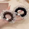 Elástico de Cabelo de Bolinhas Pérola Estilo Coreano, Alta Elasticidade, Corda de Cabelo Fashion, Elástico de Cabelo de Alta Qualidade para Rabo de Cavalo e Coque, Acessório de Cabelo Durável