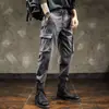 Pantalones con forro polar para hombre marca moderna estilo coreano pantalones casuales holgados para hombre pantalones cortavientos cropped pantalones casuales de trabajo estilo Hong Kong ins