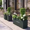 Combinación de Macetero de Hierro Forjado para Exteriores Venta en Calle Comercial Oficina de Ventas Plaza Canaleta para Flores Parterre Rectangular Municipal Caja Tridimensional para Carretera