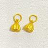 Accesorios Oro Arena Colgante Pequeño Loto de Dos Generaciones Semilla de Loto Pulsera de Mano Accesorios Colgante Hecho a Mano DIY Accesorios de Joyería con Cuentas