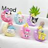Llavero de Sanrio con forma de luna de dibujos animados, colgante de muñeca, llavero Kulomi, accesorios para muñecas, caja ciega de muñeca arqueológica