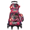 Nueva Lindo Carrito Escolar para Estudiantes de Primaria Grados 3~6 Set de Tres Piezas de Dibujos Animados Mochila Escolar de Dos Ruedas Seis Ruedas para Niños Lista para la Venta