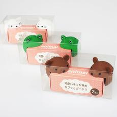 Canto de silicone anticolisão de desenho animado japonês, canto de segurança para proteção de bebês (pacote com 2)