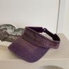 Gorra Vacía de Mezclilla Lavada Vintage para Mujer, Sombrero de Sol para Deportes al Aire Libre de Verano, Protección Solar UV, Sombrero de Sol de Moda