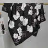 Nuevo Bufanda Cuadrada Grande de Sarga de Moda de 90 cm en Stock Venta al por Mayor Retro Lujo Ligero Versátil para Viajes de Negocios Bufanda Cuadrada Grande Estampada Atmosférica