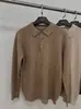 Camisa Polo de Punto de Manga Larga para Hombre Estilo Old Money de Alta Gama Otoño Casual de Negocios Suéter Base con Cuello