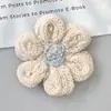 Estilo Xiaoxiang Lã Feito à Mão Flor Tridimensional Broche Acessórios Feminino Primavera e Outono Novo Suéter de Malha Peças de Flor Decorativas