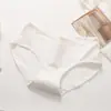Roupa íntima feminina de algodão penteado, Calcinhas femininas de cintura média, Roupa íntima para meninas