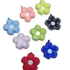 Nuevos Elegantes Accesorios con Colgante de Flor de Algodón Bordada Bolso de Moda Ropa de Moda Mochila Escolar Accesorios con Colgante de Flor de Corazón Prensado