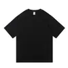 Camiseta de Verão Unissex 100% Algodão Manga Curta 220g Gola Redonda Algodão Penteado Casual Solta Versátil Cor Sólida Roupa