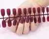 Venta Directa de Fábrica Piezas de Manicura Cortas de Cabeza Plana Esmeriladas Tiras Multicolor Uñas Terminadas Parches de Uñas Postizas Mate