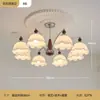 Moguang Estilo Francês Creme Laço Lustre para Quarto Proteção Ocular - Nova Luminária Aconchegante Romântica para Quarto de Princesa
