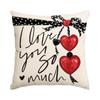 Funda de almohada para el Día de San Valentín Amazon Comercio exterior Transfronteriza Imitación de lino Decoración de boda para el Día de San Valentín Funda de cojín Funda de almohada de amor