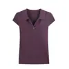 Top de manga corta 2026 verano nuevo casual versátil cuello POLO corte ajustado camiseta transmisión en vivo distribución