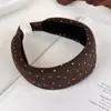 Faixa de Cabeça Retro Floral Bolinhas Estampa de Leopardo Borda Larga Outono Inverno Múltiplos Estilos Faixa de Tecido Prendedor de Cabelo Versátil Acessórios de Cabelo para Lavar o Rosto para Mulheres