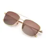 Gafas de sol de tamaño grande para hombre, montura de titanio puro ultraligera, para cara grande, doble puente, polarizadas, anti-ultravioleta, para conducir, pesca