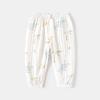 Calça Anti-mosquito Bebê Verão Calça de Pijama Fina de Algodão para Meninos e Meninas Bloomers Calça com Ar Condicionado com Calça de Abertura da Virilha