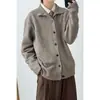 Stock de fábrica Suéter Retro Japonés Otoño/Invierno de Cuello Medio Alto Cárdigan de Punto Cálido Estilo Perezoso Unisex Ropa Exterior