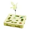 Caja de Juguete con Pista de Rompecabezas para Gatos con Palo de Plumas 2 en 1 Autoentretenimiento Plato Giratorio para Gatos Juguete para Mascotas Venta al por Mayor