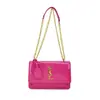 Bolso Cruzado de Hombro con Cadena de Letras Estilo Nuevo 2026, Bolso Cuadrado Pequeño de Alta Gama, Bolso de Charol Brillante para Axila para Mujer