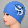 Gorro de natación para niños impermeable cuidado del cabello Gorro de natación con recubrimiento de PU al por mayor gorro de natación con estampado lindo suministro directo de fábrica gorro de natación