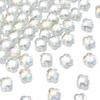 Lote de 30 cuentas sueltas de trébol de cuatro hojas con corte de color transparente, con agujero recto, para pulseras avanzadas de bricolaje, accesorios al por mayor
