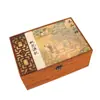 Procesamiento y Personalización de Nuevas Cajas de Regalo para Té, Cajas de Madera de Alta Calidad Estilo Antiguo con Recorte y Tapa Abatible, Cajas de Empaque para Regalo, Cajas Vacías