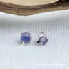 Brincos de Titânio Astmf-136 com Base Plana e Garra Inlaid de Opala G23 Titânio Opala Brincos Joias para Piercing Cabeça