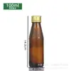 Atacado de fábrica frasco marrom 50ml líquido oral frasco de enzima de chá 100 ml frasco de xarope medicinal frasco de vidro