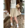 Falda Corta de Punto Falda de Paraguas Densa Línea A Falda Plisada de Media Longitud para Mujer Principios de Otoño Falda Suave y Cera de Cinco Puntos
