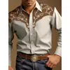 Camisa hawaiana, camisa con estampado elegante de rosas estilo western, camisa casual para hombre, camisa de playa, disponible para comprar a partir de una pieza