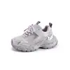 Zapatos de Papá Nuevos para Niñas Primavera y Otoño 2026, Tenis de Malla Transpirable, Zapatos Casuales de Suela Gruesa con Velcro para Niños Mayores