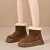 Botines cortos de peluche Birkenstock para mujeres menudas, talla grande nueva, invierno 2026, cómodas botas de nieve con suela gruesa que aumentan la altura para mujeres
