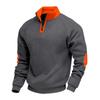 Sudadera de manga larga con solapa gruesa y forro polar, informal, holgada, de Amazon, para primavera y otoño, con colores a juego, estilo transfronterizo estadounidense.