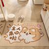 Tapete de Entrada Lindo con Tema de Mascotas, Felpudo Divertido y Personalizable para el Hogar, Tapete para Pies que Raspa la Suciedad y Resistente al Desgaste