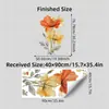 BRUP Lujo Ligero Flor Artística Pegatina de Pared Simple Suave Decoración de Pared para Hogar Dormitorio Papel Autoadhesivo ZN4876Q